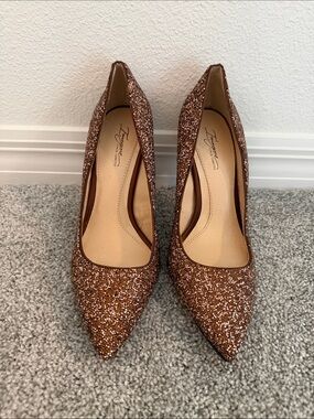 Imagine Vince Camuto Copper & Brown Glitter Pointed-Toe Pumps
